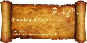 Pusztay Áron névjegykártya
